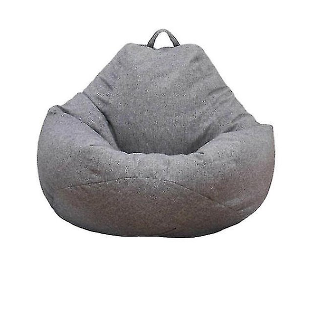 Puff grande para silla, funda para sofá, tumbona para interiores, sin relleno, gris-1 ZefeiWu 8390615029438
