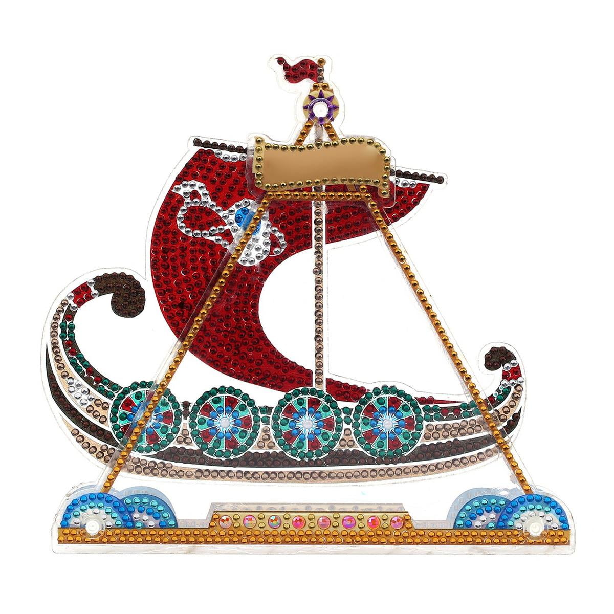 Famure Diamond Art Kits for Kids5 D Pirate Ship Diamond Art for Kids
