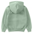 thumbnail image 4 of Lycaql Toddler Cute Jacket Zip Sweatshirt Color Solid Zip up Long Sleeve Hoodie Top Boys Girls Kids Boys Coat Warm Outwear (Light Green,9-10 Years), 4 of 7