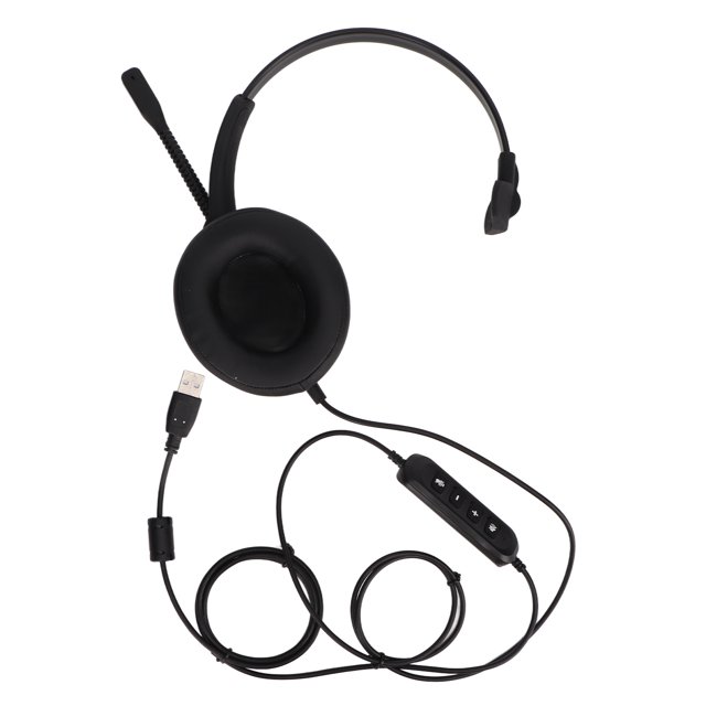 Auriculares de teléfono enchufe USB Auriculares monoaurales de servicio al cliente profesional X6S USB 2 Plug and Play para telemercadeo para centro de llamadas para servicio al