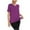 Purple, variant on Chaoheng Womens Summer Tops Women's Plus Size Solid Color V-Neck Short Sleeve Shirt,Dark Blue S