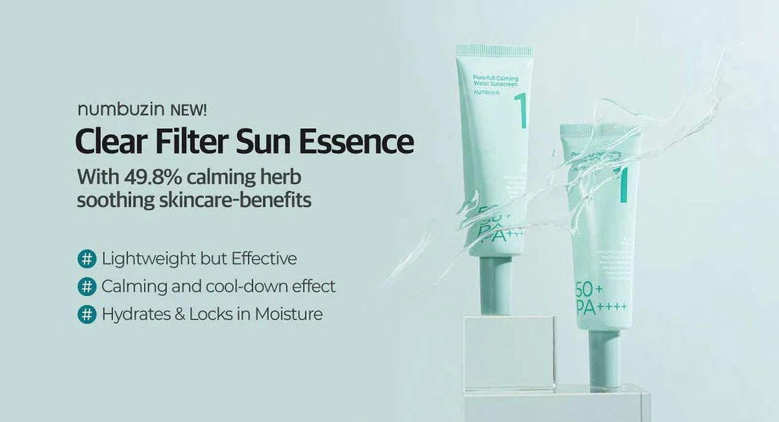 NUMBUZIN] No.1 Clear Filter Sun Essence (SPF50+/PA++++) 50ml (Weight : 78g) - Walmart.com