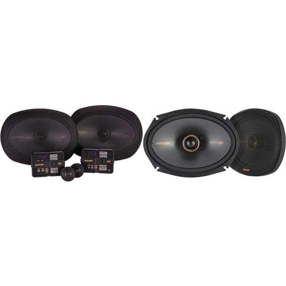 Kicker 51KSS6904 KS-Series 6x9" Component system with 1" tweeters w/ 51KSC6904 6x9" 2 Way Coaxial Bundle