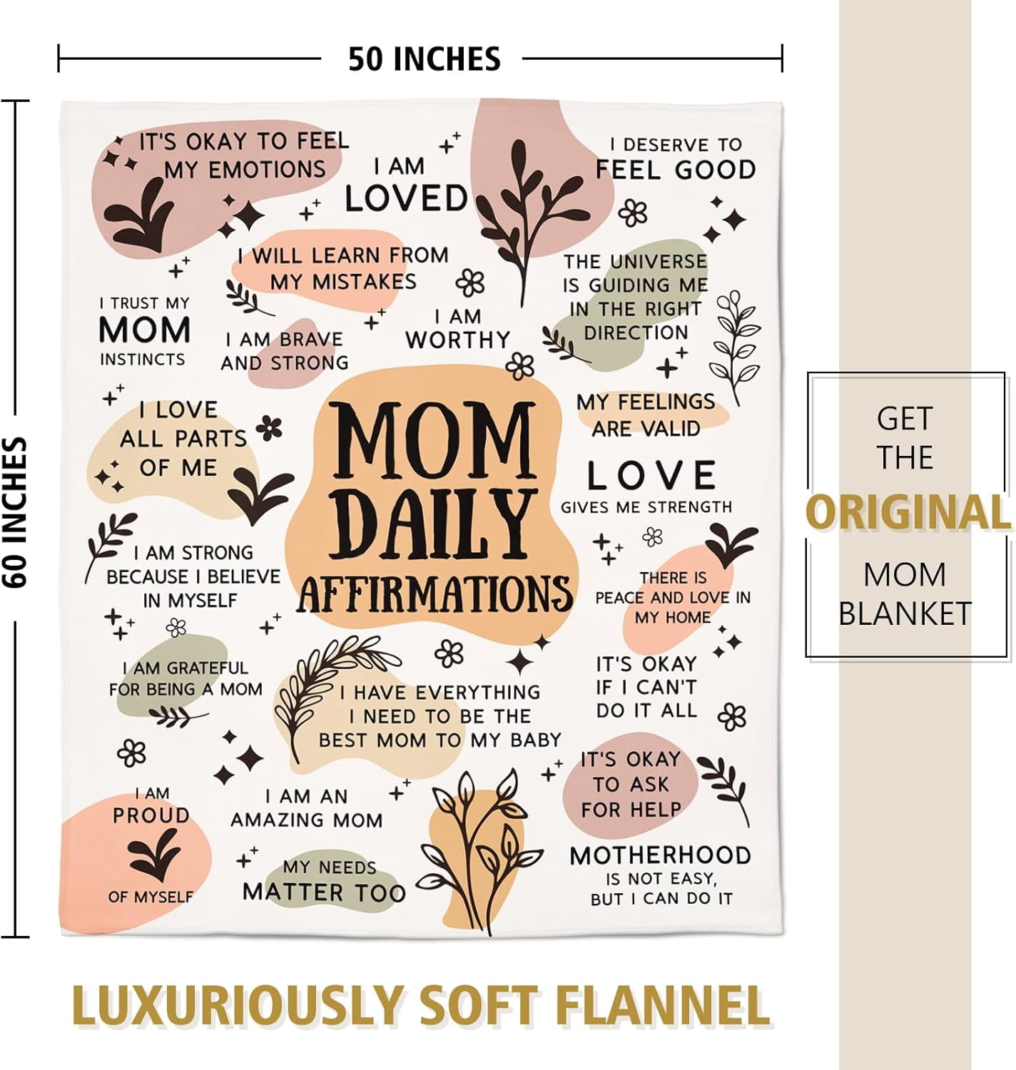 New Mom Gifts for Women Blanket, Postpartum Gender Reveal Mothers Day Birthday Gifts for Girl, Boy Mom