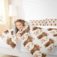 thumbnail image 4 of Homewish Rustic Highland Cattle Queen Comforter Set,Orange Country Floral Bedding Sets,Western Farm Animal Bedding Comforter Set For Children,Super Cozy Room Decor Reversible,3-Piece, 4 of 8