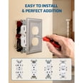 thumbnail image 3 of Placa de pared DEWENWILS Duplex Outlet de níquel cepillado, paquete de 4 unidades, 3 of 8