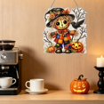 thumbnail image 5 of Halloween Diamond Art Pendant, Ghost Black Cat Scarecrow Door Hanger, Acrylic Imitation Diamond Printed Wall Window Decor by MPOISVA, 5 of 6