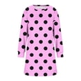 thumbnail image 4 of Summer Casual Dress,Ladies Fashionable and Casual Fall and Winter Round Neck Long Sleeved Printing Dress, 4 of 6