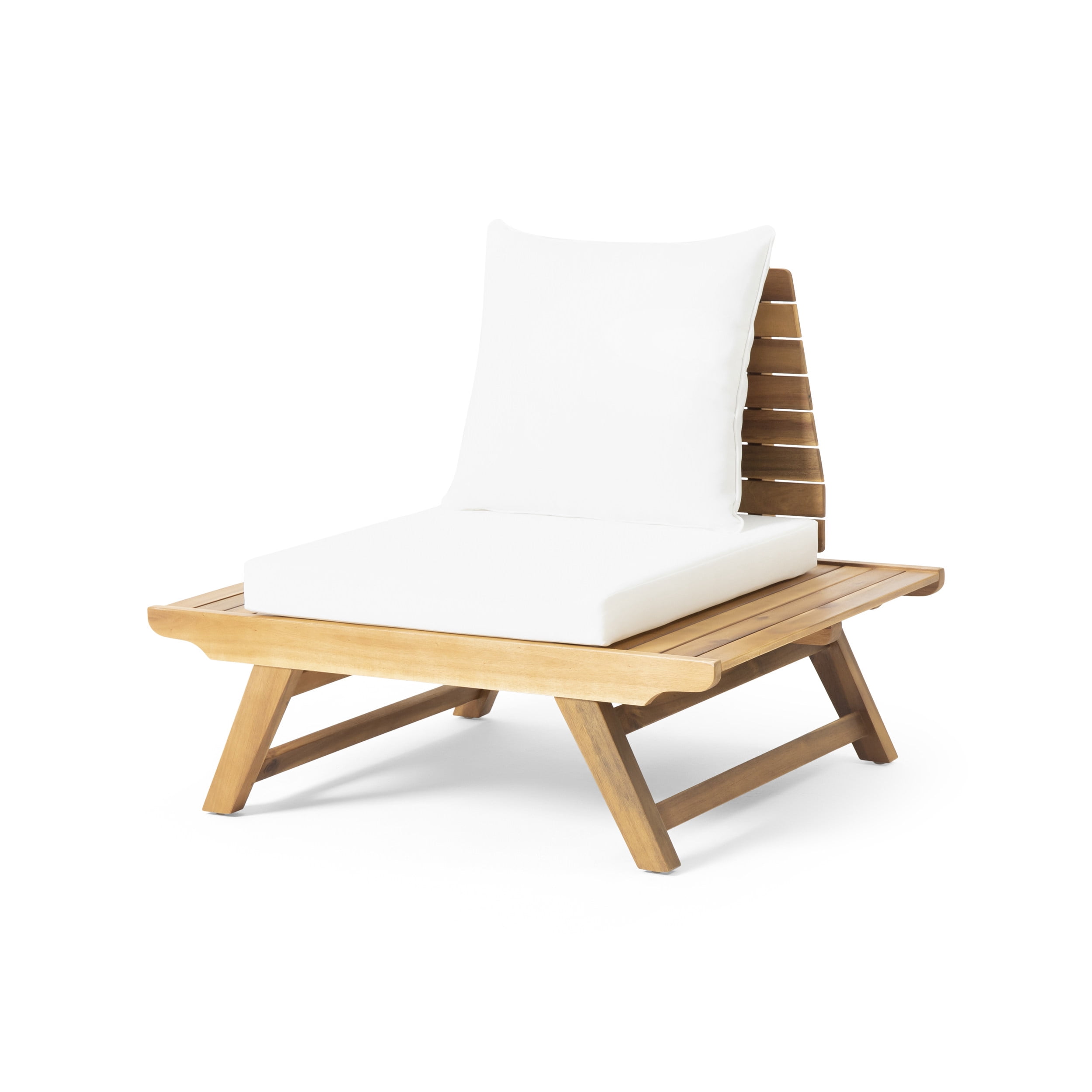 GDF Studio Kaiya Outdoor Acacia Wood 4 Seater Chat Set, Teak and
