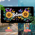 thumbnail image 5 of 1 Pcs 2D Flat License Plate Covers & Frames, Believe For Decorative Front, Waterproof For Decoration Aluminum License Plate Covers & Frames Cover For Men Women, 12" X 6", 5 of 7