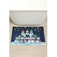 thumbnail image 4 of 24"x17" Bath Mat, Non-Slip Washable Soft Rug, Bathroom Rug, Kitchen Mat, Entryway Floor Mat, Snowman Multicolor, Holiday Christmas, 4 of 9