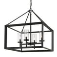 thumbnail image 4 of Golden Lighting Smyth 4-light Chandelier in Gunmetal Bronze, 4 of 9