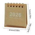 thumbnail image 2 of 2026 Vintage Mini Small Desk Calendar, Portable Coil-Bound Desktop Planner Schedule & Ornament for Home & Office (2.76x2.56x1.25in), 2 of 5