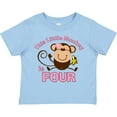 thumbnail image 3 of Inktastic Little Monkey Girl 4th Birthday Girls Toddler T-Shirt, 3 of 5