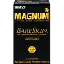 Trojan Magnum Bareskin Large Size Condoms - 10 Count - Walmart Business ...