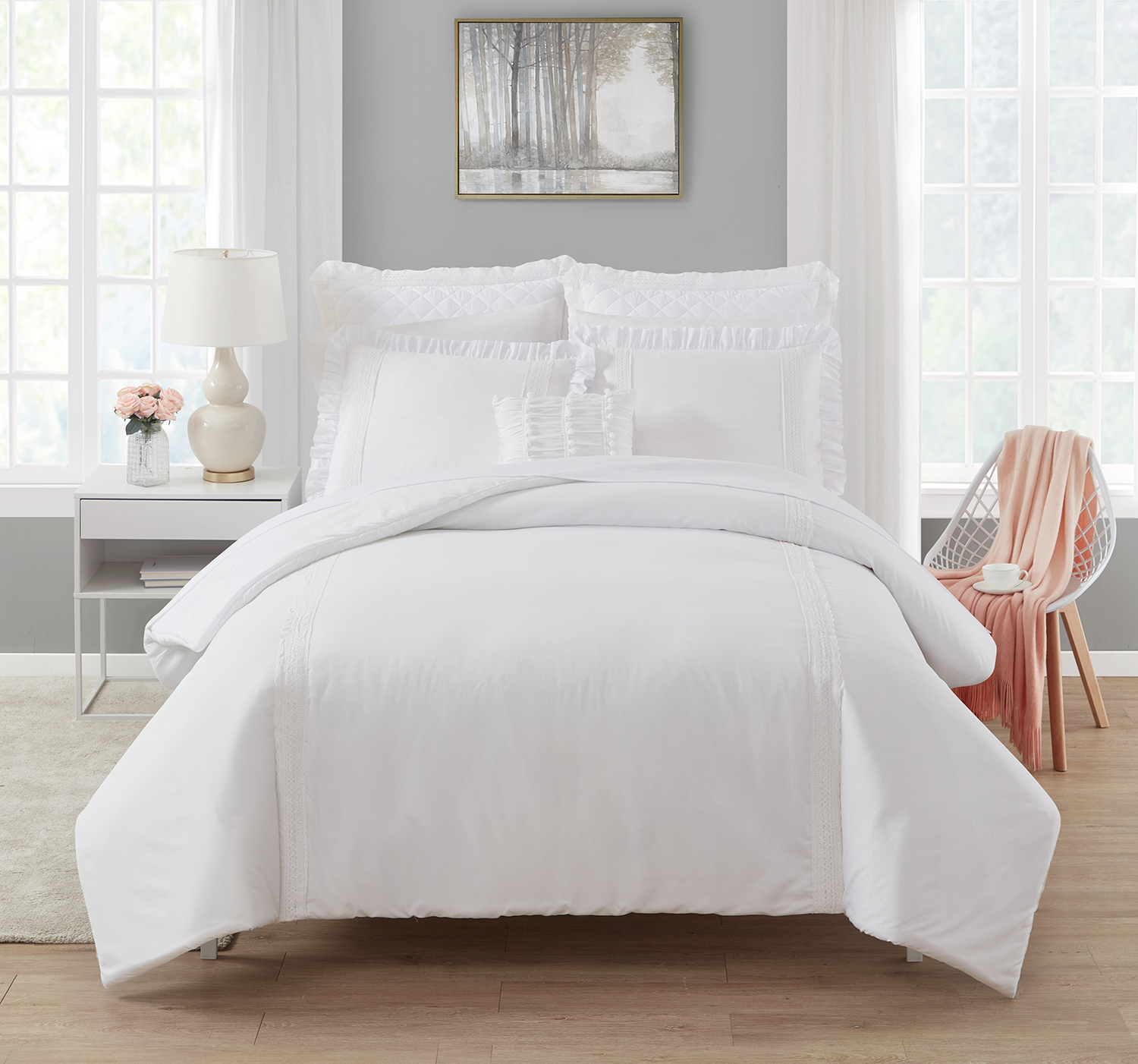 Simply Shabby Chic Euro Sham, White