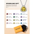 thumbnail image 5 of Bestyle November Birthstone Necklace for Women Citrine Pendant Necklace Solid 925 Sterling Silver Gifts for Birthday Wedding Graduation, 5 of 9