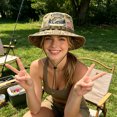 thumbnail image 5 of Packable Sun Bucket Hat with Adjustable Windproof Drawstring for Men Women - UV Protection Lightweight Foldable Sun Hats - Summer Hiking Cap, Suitable for Beach, Gardening, Camping, 5 of 7