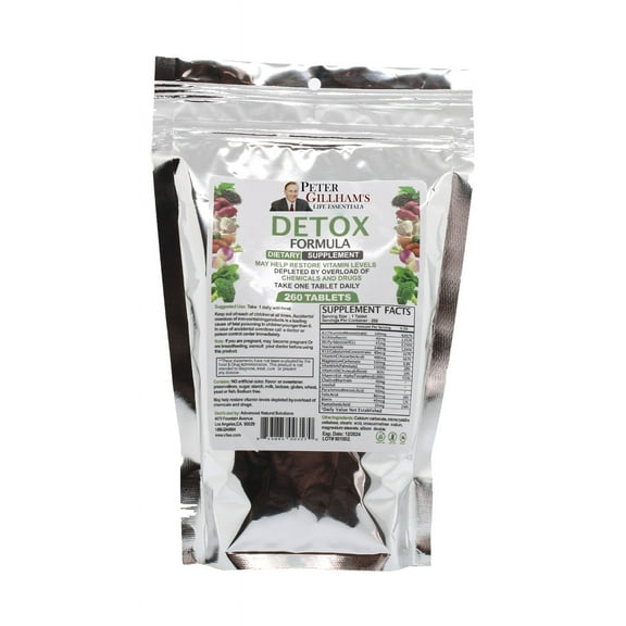 Detox Formula (DW) 260 Tablets by Peter Gillham, Blend of Vitamins, B1, B2, B5, B6, B12, C, A, D, & E. Includes Magnesium Carbonate, PABA, Folic Acid, Biotin & Choline Bitartrate