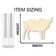thumbnail image 2 of Unfinished Wood Pig Shape - Animal Craft - up to 46" DIY 7" / 1/2", 2 of 4