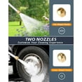 thumbnail image 3 of QCQHDU Hydro Jet Power Pressure Washer Wand - Portable High Pressure Water Gun, Watering Sprayer Cleaning Tool with 2 Different Nozzles and Hose Quick Connectors for Car Window Glass Washing, 3 of 6