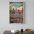 thumbnail image 6 of Retro Amsterdam City Poster Vintage Dutch City Tourism Art for Walls Canvas Poster, 6 of 8