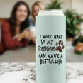 thumbnail image 5 of Dog Themed Gifts For Women I Work Hard So My Frenchie Can Have A Better Life Heart Paw Print 2-Pack Ultra Slim Can Thermocoolers, 5 of 8