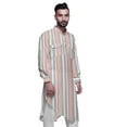 thumbnail image 3 of Atasi Printed Mandarin Collar Casual Kurta Ethnic Shirt Long Asymmertic Kurta, 3 of 6