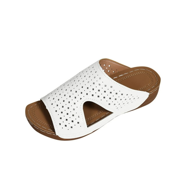 Yanlir Pantoufles Plates à Franges pour Femmes pour Printemps Été Chaussures Décontractées à la Mode Semelle Souple Confortables pour Usage Intérieur Extérieur Polyvalent (Blanc5, US 5.5)