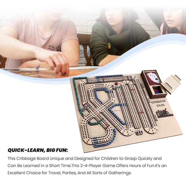 Juego de Mesa Cribbage Wars, Juego de Mesa de Cribbage de Madera 2024,