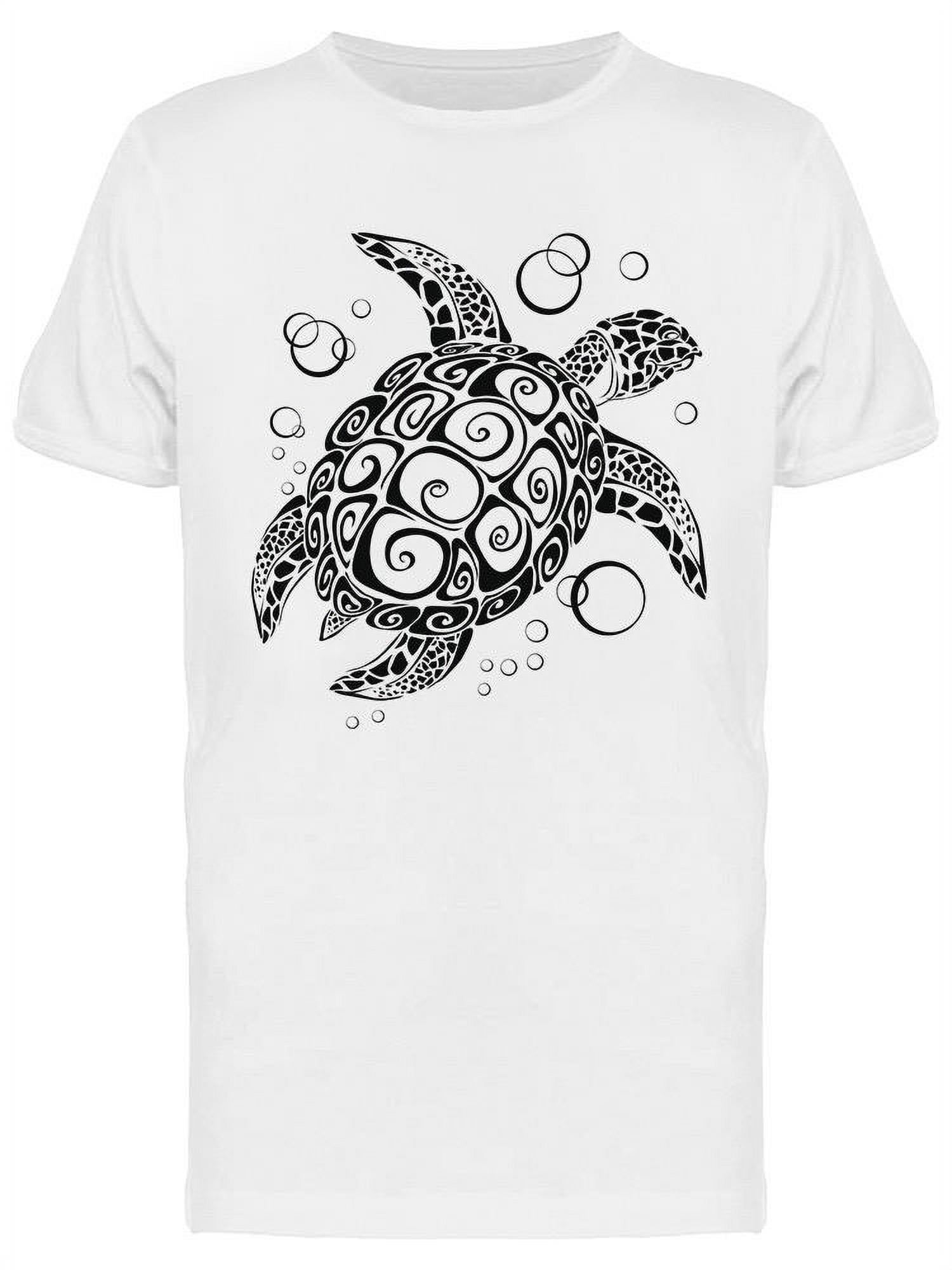 Sea Turtle Tattoo Design T-Shirt Men -Image by Shutterstock, Male XX-Large  