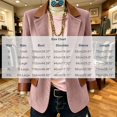 thumbnail image 2 of WRFWUL Women's Vintage Corduroy Blazer with Faux Leather Trim, Fall Winter Notched Lapel Single-Breasted Jacket (S/M/L/XL/XXL), 2 of 7