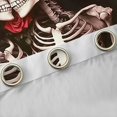 thumbnail image 4 of Homewish Gothic Style Valentine Black Out Curtains,Spooky Skeleton Curtains Pack of 2 (42x63 Each),Romantic Red Rose Bedroom Curtains For Girls Boys,Microfiber Bedroom Decor, 4 of 6