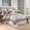 Gray & Beige & Brown, variant on DDUOXIN Oversized King Bedspread 128 X 120 Extra Wide Comforter, 100% Cotton Patchwork Plaid Quilt, Lightweight Reversible Farmhouse Coverlet Bedding Set, 3 - Piece for All Season