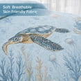 thumbnail image 5 of Davulos Bedspreads for King Size Beds,3-Piece Coastal Quilt Set Summer Sea Turtles Nautical Bedding,Lightweight Beach Reversible Coverlet for All Seas, 5 of 7