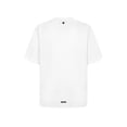 thumbnail image 2 of Unisex Summer Cotton T-Shirt Loose Fit GOOD Chain Logo with Contrast Metallic Details, White, M, 2 of 9