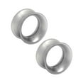 thumbnail image 2 of Thin Silicone Ear Plugs Tunnels Flexible Ear Earlets silver metallic Flexible Expander Piercing Jewelry, 2 of 2