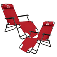 thumbnail image 1 of 2 Sillas Camastro Plegable Reclinable Jardin Playa Alberca Rojo, 1 of 7