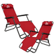 thumbnail image 1 of 2 Sillas Camastro Plegable Reclinable Jardin Playa Alberca Rojo, 1 of 7