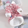 thumbnail image 4 of Abrigos para perros pequeños y medianos, chaquetas de forro polar, abrigos florales para cachorros, abrigos de pana de invierno, chaqueta con anilla en D para chihuahuas (rosa), 4 of 5