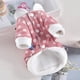 thumbnail image 4 of Abrigos para perros pequeños y medianos, chaquetas de forro polar, abrigos florales para cachorros, abrigos de pana de invierno, chaqueta con anilla en D para chihuahuas (rosa), 4 of 5