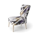 thumbnail image 3 of Designart "Symmetrical Stripes Multicolor Fusion II" Multi-Color Cubism Upholstered Accent Chair - Modern Arm Chair For Bedroom, 3 of 7