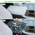 thumbnail image 4 of Renewold Auto Center Console Pad Non-slip Armrest Cover Cushion Lid Wear-Resistant Arm Rest Cushion Protector for Car Seat Organizer Universal Fit, Deer Skull Camo Hunting Forest Blue, 4 of 9