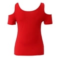 thumbnail image 2 of Tops de baile Yinane Cortas de Baile Cuadrado de Baile rojo SG, 2 of 8
