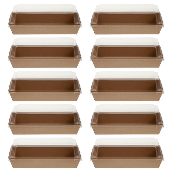 FUEENIRVA Kraft Paper Cake Box Carrier Transparent Lid Multi-Color for Storage 20Pcs