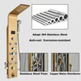 thumbnail image 4 of Zovajonia LED Stainless Steel Shower Panel Tower Faucet Set Fixture Massage System Jets, 4 of 8