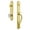 Lifetime Brass, variant on Grandeur Arcsgrchm_Esetd_Na Arc Solid Brass Rose Dummy Full Plate 'S' Grip Handleset -