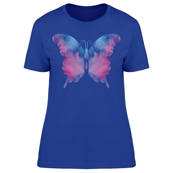 Pinkish Watercolor Butterfly T-Shirt Women -Image by Shutterstock, Female XX-Large