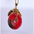 thumbnail image 5 of Red Jade Carnelian Wealth Gold Necklace, 5 of 7
