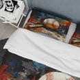 thumbnail image 4 of Designart "Baseball composition II" Sports Bedding Covert Set - Sport Baseball White Traditional Bed Set With 2 Shams, 4 of 6